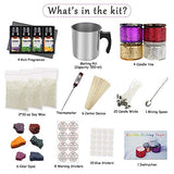 DIY Candle Making Kit Supplies, Full Beginners Set Including Soy Wax, Pot, Candle Wicks, Candle Dye, Glass Jar, Candles Craft Supplies Gifts Set