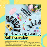 Beetles Poly Extension Gel Nail Kit, 6 Colors 30g gel with Mini Nail Lamp Slip Solution Rhinestone Glitter All In One Kit for Nail Manicure Beginner Starter Kit DIY at Home