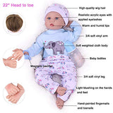 Kaydora Reborn Baby Dolls, 22 inch Newborn Baby Boy That Look Real, Lifelike Weighted Reborn Toddler Doll