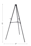 Lightweight Aluminum Telescoping Display Easel, 70 Inches, Black