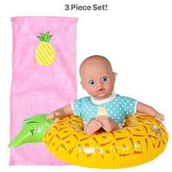 Adora Water Baby Doll, SplashTime Baby Tot Sweet Pineapple 8.5 inch Doll for Bathtub/Shower/Swimming Pool Time Play