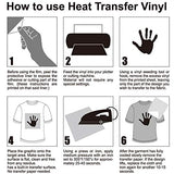 Heat Transfer Vinyl Glitter Roll for T Shirts 12"x5Ft（4PC）