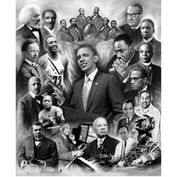 KKMMZ 5D African American President-Obama Full Diamond Painting Cross Stitch Kits Art Portrait 3D Paint by Diamonds 11.8 X 15.8 Inch