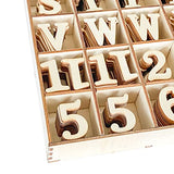 1 Inch 1048 Pieces Wood Letters for Crafts Unfinished Wooden Alphabet Letters with Sorting Tray for Scrapbooking