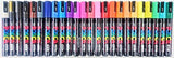 Uni Posca Paint Marker Pen, Medium Point(PC-5M), 24 Colors Set with Original Vinyl Pen Case