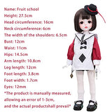 XGJJ 27.5cm BJD Dolls, 1/6 Flexible Ball Joint Jointed SD Doll, Exquisite Cute Girl Action Figure, High-end Humanoid Decoration Cosplay DIY Toys Best Gifts for Kids Birthday,B