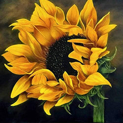 DIY 5D Diamond Painting Kits for Adults, Full Drill Sunflower Crystal Rhinestone Embroidery Paintings Cross Stitch Pictures Arts Craft for Home Wall Decor Gift (11.8"X11.8", Sunflower_B)