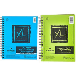 Canson XL Series Rough Mix Media, 9" x 12" & XL Series Drawing, 5.5" x 8.5", White