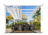 Paragon Outdoor PR11WTW Backyard Structure Soft Top with White Frame Aspen Pergola, 11' x 11', Off