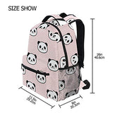 Panda Girls Backpacks for Elementary School Cute Bookbag for Kids