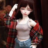 Educational Model BJD Doll 1/4 16.22" 41.2cm Ball Jointed SD Dolls Action Full Set Figure with Clothes Shoes Socks Wig Makeup Surprise Gift for Girls