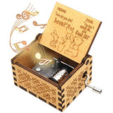 ukebobo Wooden Music Box - The Pooh Saying Music Box, Gift for Friend,Merry Christmas Music Box, New Year's Gifts, 1 Set