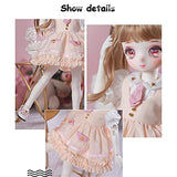 Olaffi 1/6 BJD Doll SD Ball Jointed Doll with Full Set Clothes Eyes Wig Makeup Fashion Dolls Girls Gift