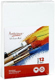 Artlicious Canvas Panels 12 Pack - 5"X7" Super Value Pack- Artist Canvas Boards for Painting