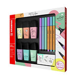 Stabilo Boss Mini Highlighter Pen Set of 6 °F49716 pastellove with 3 Coloured Sign Pens 3 Pens