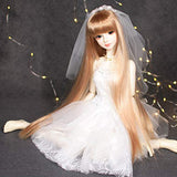 LoveinDIY 1/3 Doll Wedding Dress Handmade Dress Up for BJD Dolls Girls Toys