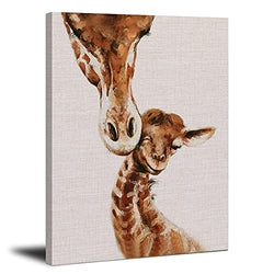Giraffe Wall Art for Kids Bedroom Animal Canvas Prints Artwork Giraffe Pictures 12x16 inch for Wall