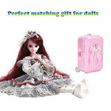 AMOFINY Baby Toys Bjd Glutinous Rice Doll Box Creative Mini Suitcase Toy for 23.5 Inch Bjd Girl Doll Fashion Trunk Luggage Box