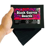 20 Pack Black Canvas Boards for Painting 5x7 Blank Small Art Canvases Panels for Paint