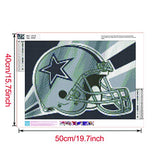 DIY 5D Diamond Painting Kits for Adults Crystal Rhinestone Embroidery American Football Pictures Arts Craft for Home Wall Decor Full Drill 12x16 Inch
