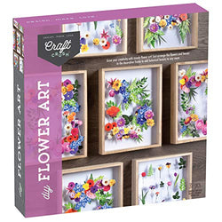 Craft Crush – DIY Flower Art Craft Kit – Arrange Pre-cut Flowers and Foliage to Create a One-of-a-Kind Framed Arrangement