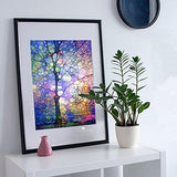 Beaudio Landscape Series Diamond Painting Kits for Adults-Color Trees in Dreams- DIY Round Full Drill 5D Diamond Art for Home Wall Decor(11.8x15.7inch)