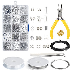 KUUQA Jewelry Making Kit Jewelry Findings Starter Kit Jewelry Beading Making and Repair Tools Kit