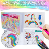 Fruit Scented Markers Set with Unicorn Glitter Pencil Case, Marker, Color Pencils, Crayons, Glitter Pastel Pen, Unicorn Coloring Pages, Drawing Doodling, Art Supplies for Girls Ages 4-6-8-12