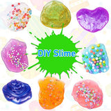 EZIGO DIY Slime Kits Supplies for Kids Girls Boys, Pre-Filled Easter Eggs with Galaxy Slime, Unicorn Crystal Slime Making Kit, Easter Basket Stuffers Party Favor Birthday Gifts Indoor Toys for Age 6+