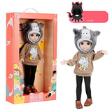 LoveinDIY 14.2 Inch BJD American Doll with Cloth Dress Up Girl Figure for DIY Customizing - Pony