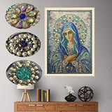 Virgin Mary, Diamond Painting Kits for Adults, DIY Full Drill 5D Diamond Paint by Number Kits, Cross Stitch Crystal Rhinestone Embroidery Arts Craft Home Decor Gift