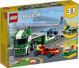 LEGO Creator 3in1 Race Car Transporter 31113 Building Kit; Makes a Great Gift for Kids Who Love Fun Toys and Creative Building, New 2021 (328 Pieces)