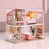 F Fityle 1/24 Scale Dollhouse Miniature DIY House Kit Creative Room with Furniture Kids Play Toys Xmas Gifts - Style2
