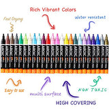 36 Pack Paint Pens for Rock Painting - Write On Anything. Paint pens for Rock, Wood, Metal, Plastic, Glass, Canvas, Ceramic & More! Low-Odor, Oil-Based, Medium-Tip Paint Markers