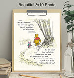 Winnie The Pooh Wall Art - Kids Room Decor - Boys Room Decor - Little Girls Bedroom Decor - Baby Nursery Decor - Wall Decor for Toddlers - Inspirational Positive Quotes Picture Poster Print