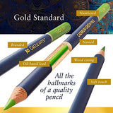 Castle Art Supplies Gold Standard 120 Coloring Pencils Set with Extras | Quality Oil-based Colored Cores Stay Sharper, Tougher Against Breakage | For Adult Artists, Colorists | In Zipper Case