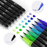 Markers for Adult Coloring - CADITEX 100 Colors Dual Brush Pens Fine Tip Markers Set for Artist Drawing