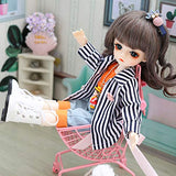 UCanaan BJD Doll, 1/6 SD Dolls 12 Inch 18 Ball Jointed Doll DIY Toys with Full Set Clothes Shoes Wig Makeup, Best Gift for Girls-Jing Ning