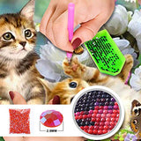 NEILDEN Cat Diamond Art Kits for Kids, DIY 5D Diamond Painting Animals, Full Drill Diamond Painting Kits for Adults Clearance 30x40cm/11.8×15.7Inches