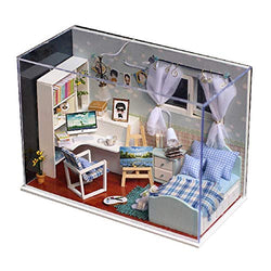 Yongfer Dollhouse Miniature DIY Kit-DIY Doll House Cute Dollhouse Miniature DIY Houses Kit Perfect DIY Gift