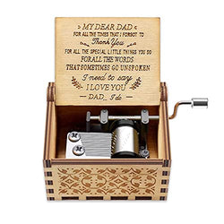 Music Box for Dad Gift to Daddy from Daughter Son Birthday Anniversary Thanksgiving Play You are My Sunshine