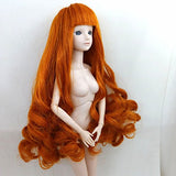 EVA BJD 4inch 5inch Toy Hair Wigs for 1/6 Barbie Doll Wigs & BJD Doll Wigs Flexible Accessory (Orange Red)