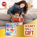 Big Bouncy Ball Kit, FunKidz Kids DIY Ultimate Magic Bouncy Ball Making Kit Science Craft Projects for Boys Ages 8-12 Includes Jumbo Size Balls Model