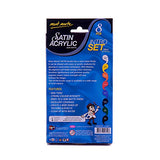 Mont Marte Premium Satin Acrylic Intro Set, 8 Piece, 0.6oz (18ml) Tubes, Semi-Matte Finish, Suitable for Most Surfaces