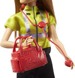 Barbie Paramedic Doll, Petite Brunette (12-in/30.40-cm), Role-play Clothing & Accessories: Stethoscope, Medical Bag, Great Toy Gift for Ages 3 Years Old & Up
