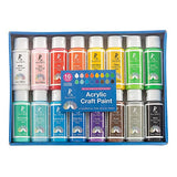 Acrylic Paint Set Value Pack of 16 Assorted Colors | Craft Painting Kit with 2 oz Squeeze Bottles for Beginners, Artists, Professionals | Non-Toxic Water Based Paints for Canvas, Paper, Wood | Matte Finish