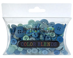 Buttons Galore CB104 Color Blend Buttons, 3-Ounce, Blueberry Pie, 3 Shades of Blue