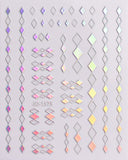 JMEOWIO 12 Sheets Aurora Nail Art Stickers Decals Self-Adhesive Pegatinas Uñas Glitter Holographic Nail Supplies Nail Art Design Decoration Accessories