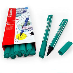 Stabilo PointMax Nylon Tip Fineliner Pens - 0.8mm - Pack of 10 - Turquoise Blue - 488/51