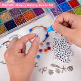 Bead Bracelet Making Kit,35000pcs 2mm Glass Seed Beads for Jewelry Making Kit with Alphabet Letter Bead,Charms and Elastic String,Glass Beads Set for Bracelets Making, DIY, Jewelry Making